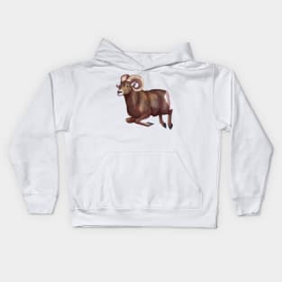 Cozy Bighorn Sheep Kids Hoodie